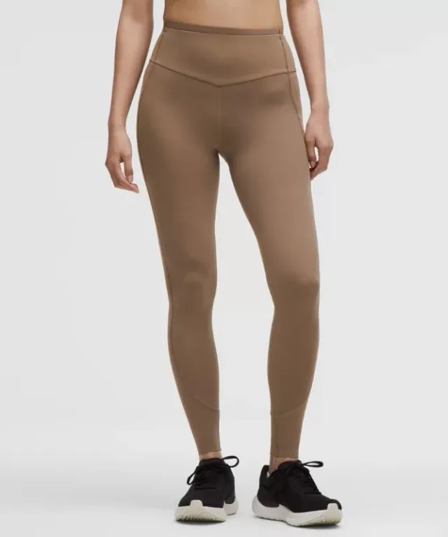 lululemon – Women's Go Further High-Rise Race Tight Leggings – 28" – Color Brown – Size 10