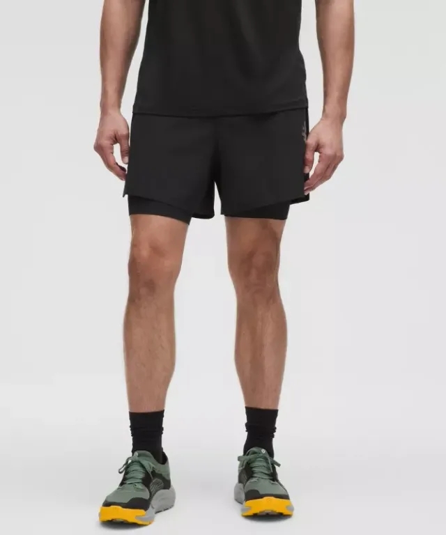 lululemon – Men's Multi-Pocket Trail Running Shorts – 6" – Color Black – Size L