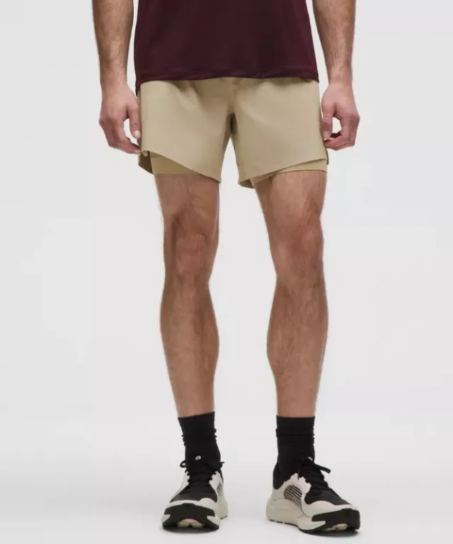 lululemon – Men's Multi-Pocket Trail Running Shorts – 6" – Color Brown – Size L