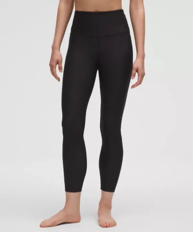 lululemon – Women's 3D Jacquard Diamond Train High-Rise Tight Leggings – 25" – Color Black – Size 0
