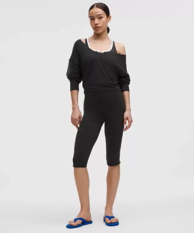 lululemon – Women's Groove High-Rise Notched-Hem Crop Leggings – 15" – Color Black – Size 0