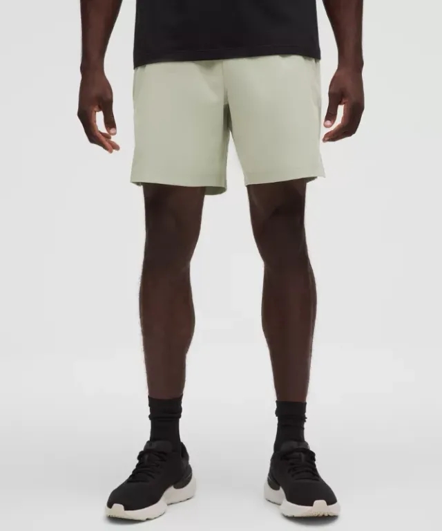 lululemon – Men's Zeroed In Linerless Shorts – 7" – Color Green/Pastel – Size L