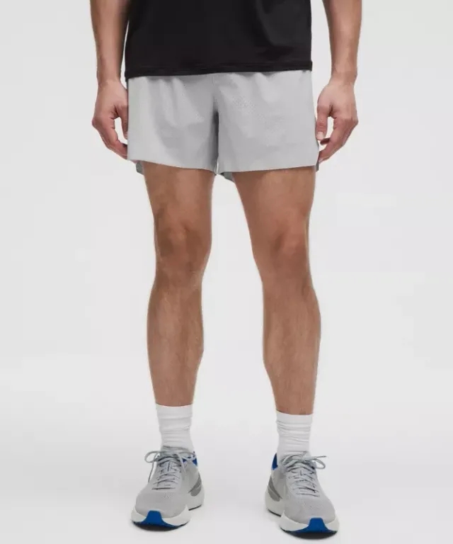 lululemon – Men's Fast and Free Lined Running Shorts – 5" – Color Silver/Grey – Size L