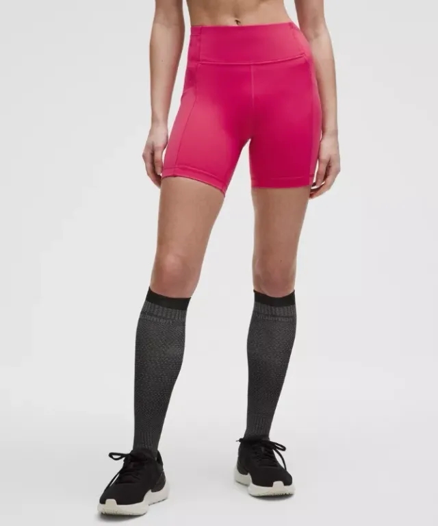 lululemon – Women's Swift Speed High-Rise Shorts – 6" – Color Pink – Size 0