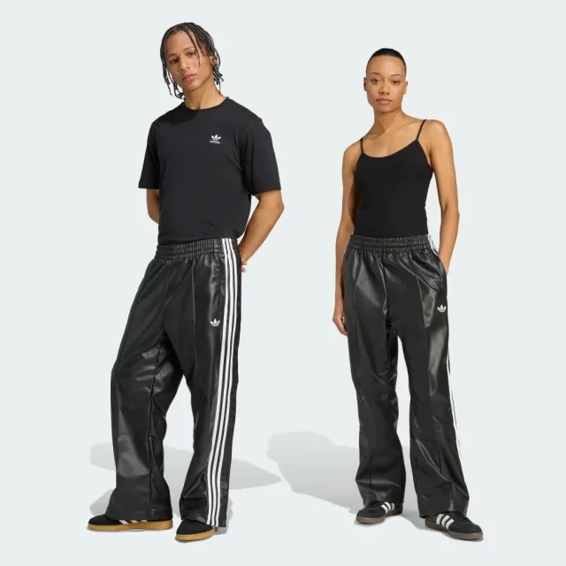 adidas adidas x Jeremy Scott Faux Leather Wide Joggers