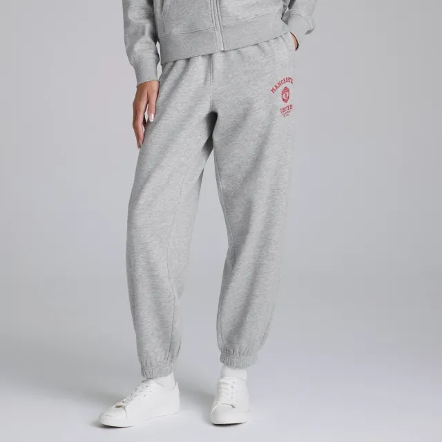 Manchester United Womens Varsity Joggers Grey