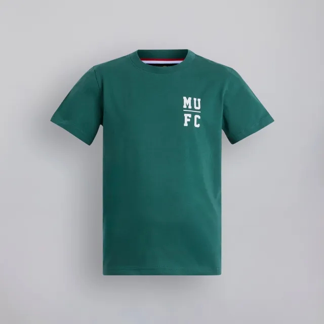 Manchester United Kids Varsity Back Print T-Shirt Green