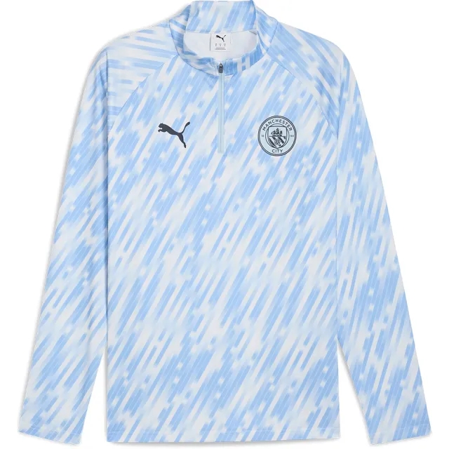PUMA Manchester City Pre-Match Quarter-Zip Top Shirt Men, Silver Sky