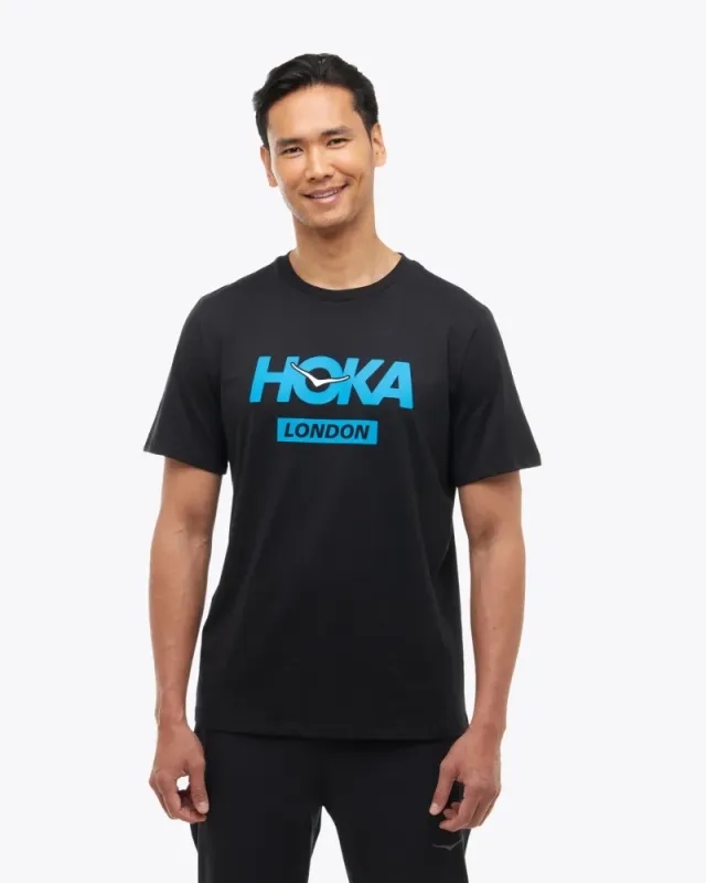 Hoka Men's London City T-Shirt In Black