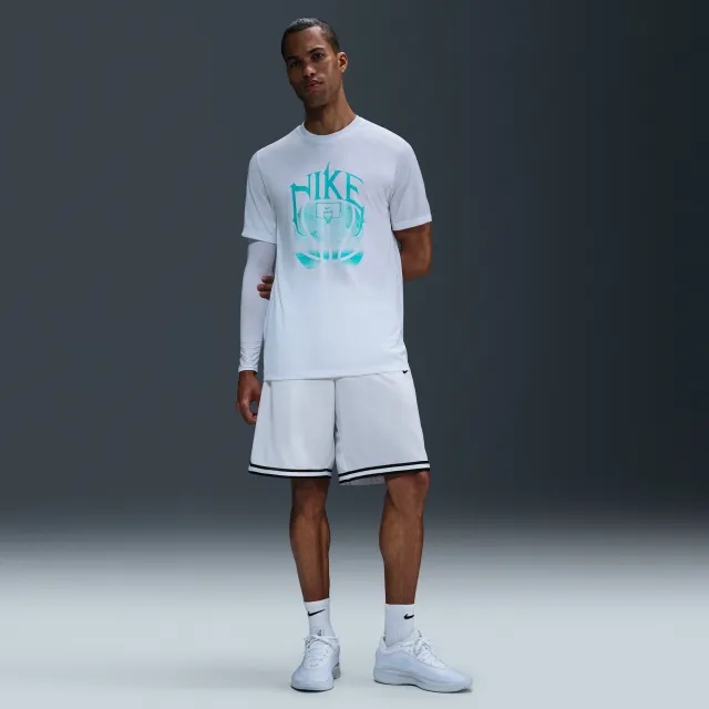 Nike Men's Dri-FIT Basketball T-Shirt - White - Polyester