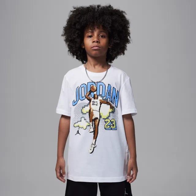 Nike Jordan Customised Air Older Kids' Digi T-Shirt - White