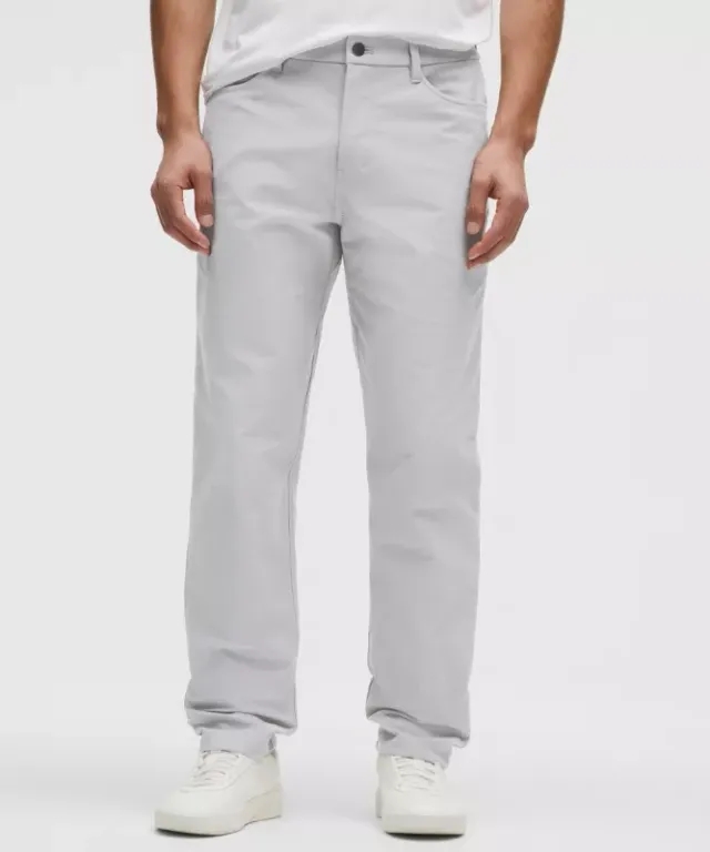 lululemon – Men's ABC Classic-Fit 5 Pocket Trousers 34L Utilitech – Color Silver/Grey – Size 30