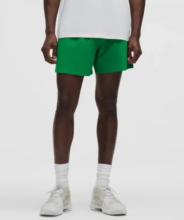 lululemon – Men's Striped Tennis Shorts – 5" – Color Green – Size L
