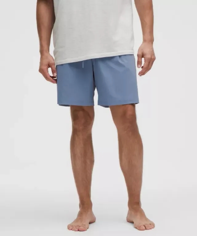lululemon – Men's Balancer Woven Relaxed-Fit Shorts – 7" – Color Blue – Size L