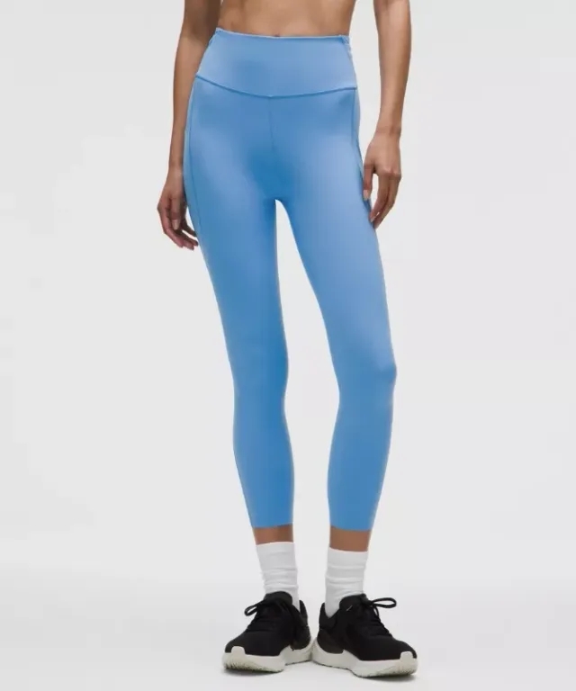 lululemon – Women's Fast and Free High-Rise Crop Pants 5 Pocket – 23" – Color Blue – Size 0