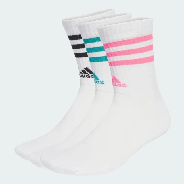 adidas 3-Stripes Cushioned Crew Socks 3 Pairs