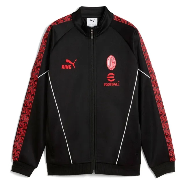 PUMA AC Milan King Anthem Jacket Youth, Black/For All Time Red, size 11-12 Youth