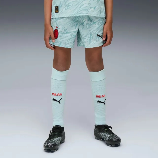 PUMA AC Milan 25/26 Goalkeeper Shorts Youth, Modern Mint/For All Time Red, size 11-12 Youth