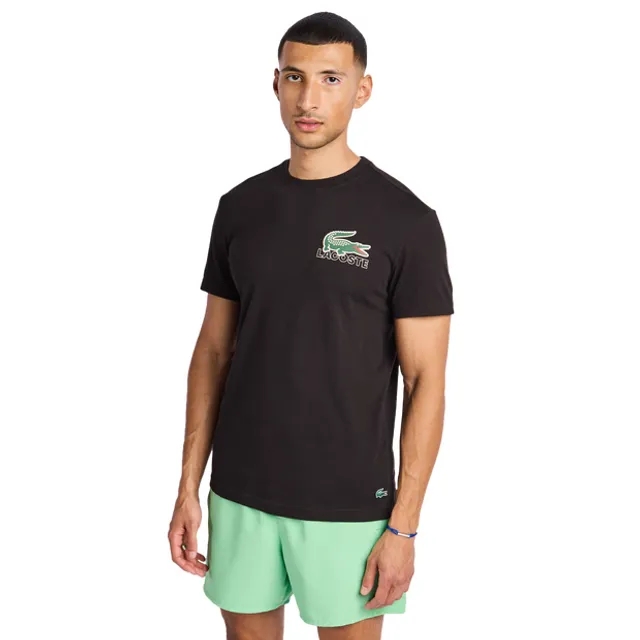 Lacoste Big Croc Graphic Men T-Shirts - Black