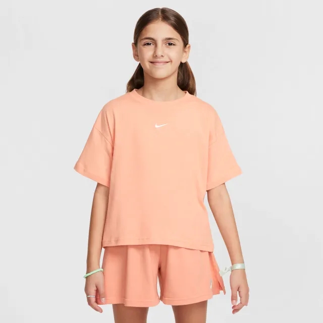 Nike Sportswear Essential Older Kids' (Girls') T-Shirt - Orange - Cotton