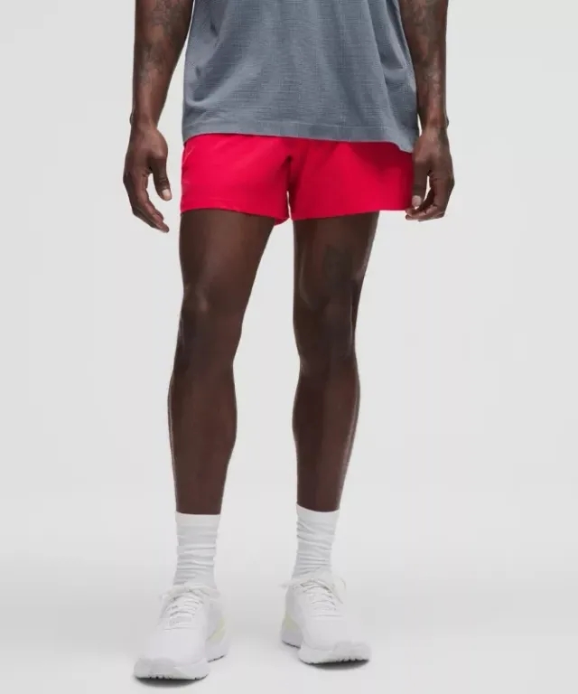 lululemon – Men's Pace Breaker Linerless Shorts – 5" – Color Red – Size L