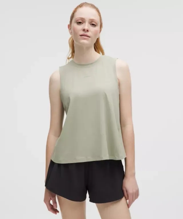 lululemon – Women's Pace Crush Cross-Back Graphic Tank Top – Color Green/Pastel – Size L