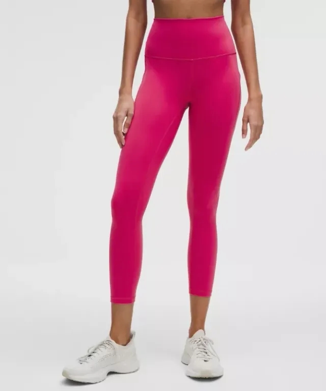 lululemon – Women's Wunder Train High-Rise Crop Leggings with Pockets – 23" – Color Pink – Size 10