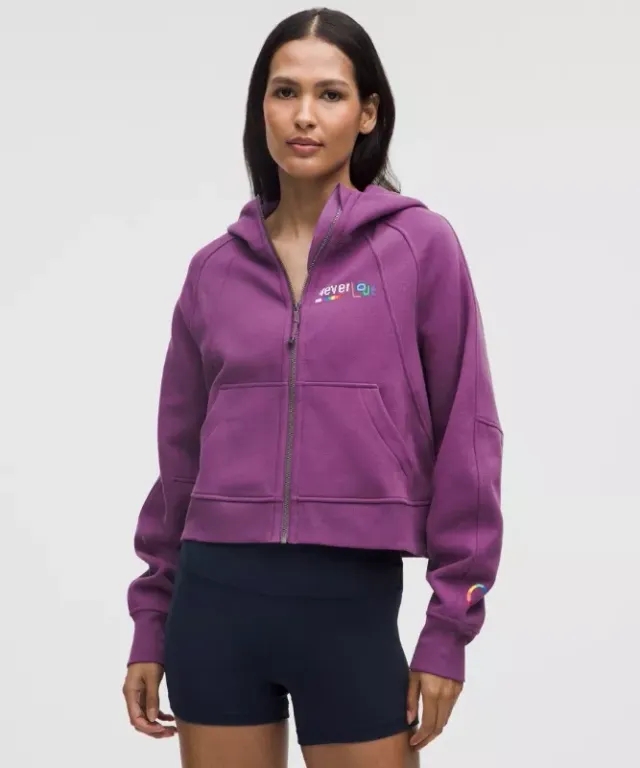 lululemon – Women's Scuba Oversized Full-Zip Hoodie Pride – Color Purple – Size M/L