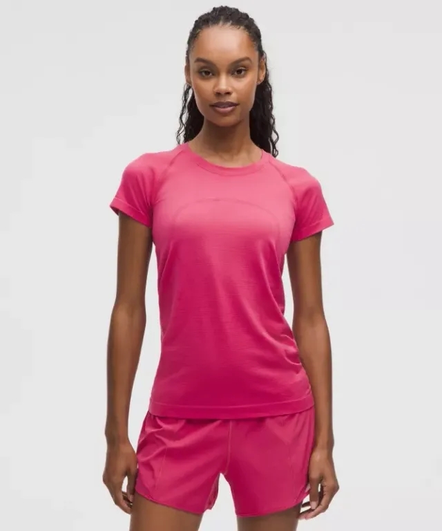 lululemon – Women's Swiftly Tech Short-Sleeve Shirt 2.0 Hip Length – Color Pink – Size 0