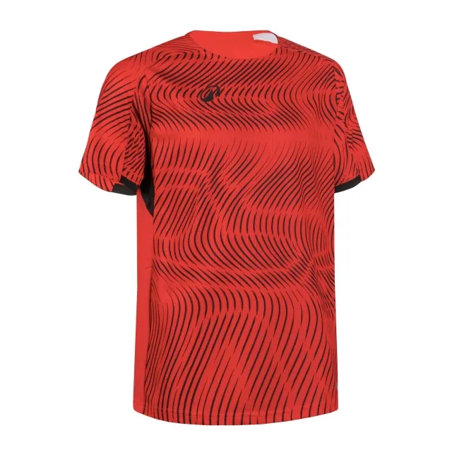 Kids' Football Shirt Club Wavy - Red/Black