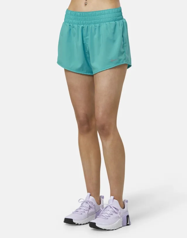 Women's Nike One 3in Shorts in Blue/Silver 