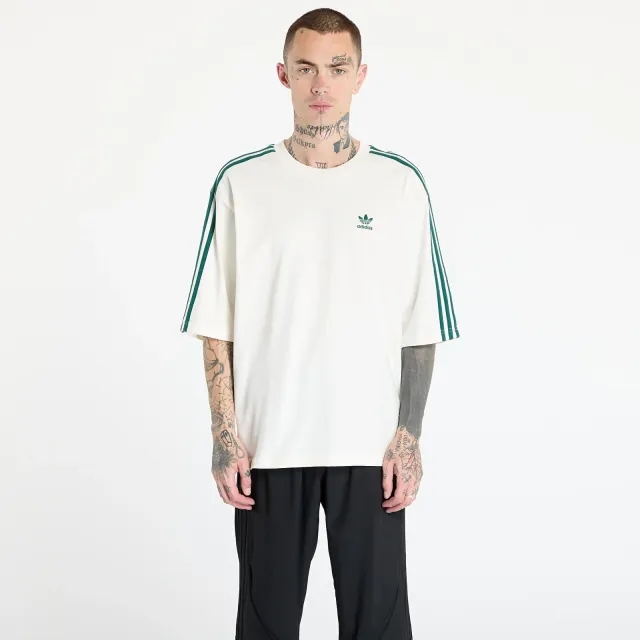 T-Shirt Adidas Adicolor Oversized T-Shirt Off White/ Collegiate Green L