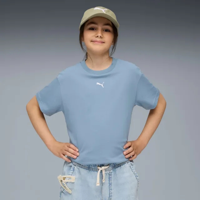 PUMA Essentials Boxy T-Shirt Youth, Cool Blue, size 11-12 Youth