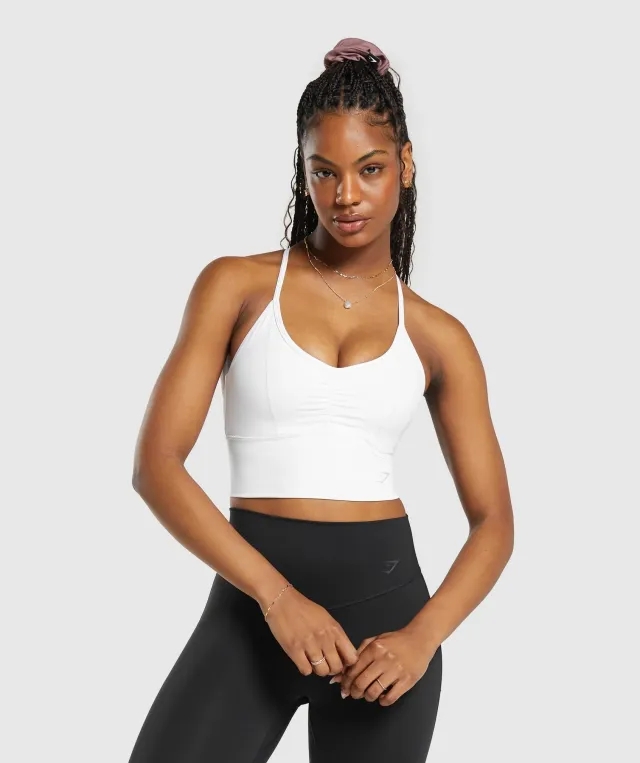  Elevate Longline Sports Bra - White