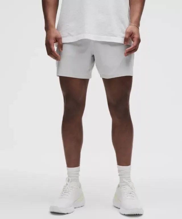 lululemon – Men's Pace Breaker Linerless Shorts – 5" – Color Silver/Grey – Size L