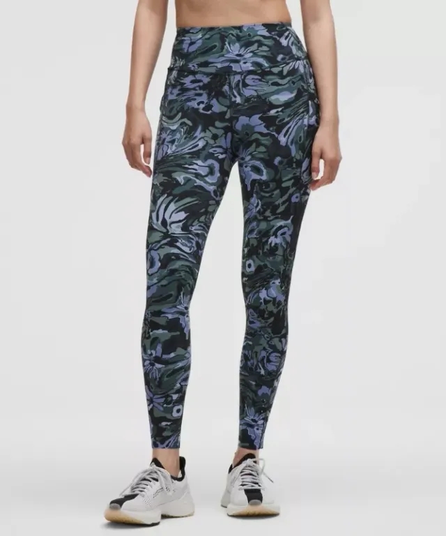 lululemon – Women's Fast and Free High-Rise Tight Leggings 5 Pocket – 28" – Color Printed – Size 0