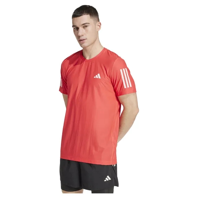 adidas Own The Run Tee Running Shirt Men - Coral