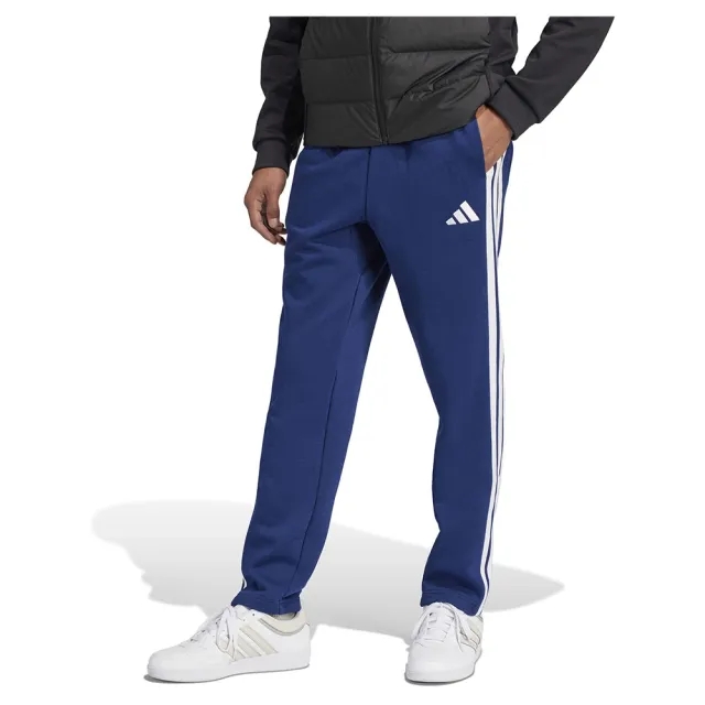 Adidas Essentials 3 Stripes Open Hem Fleece Joggers