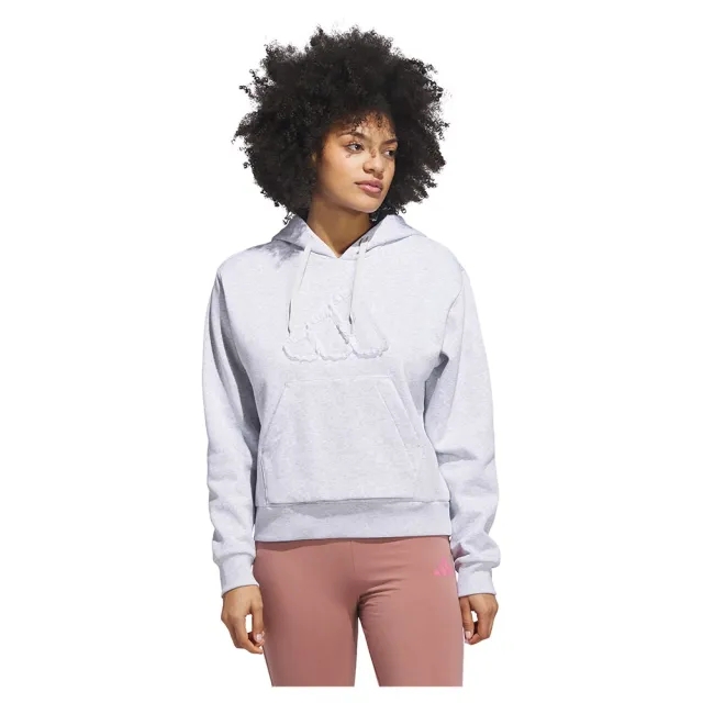Adidas Seasonal Essentials Ruffled Big Logo Graphic Hoodie