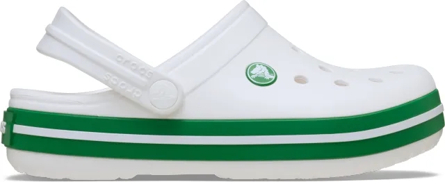 Crocs | Kids | Toddler Crocband™ | Clogs | White / Green Ivy | C4