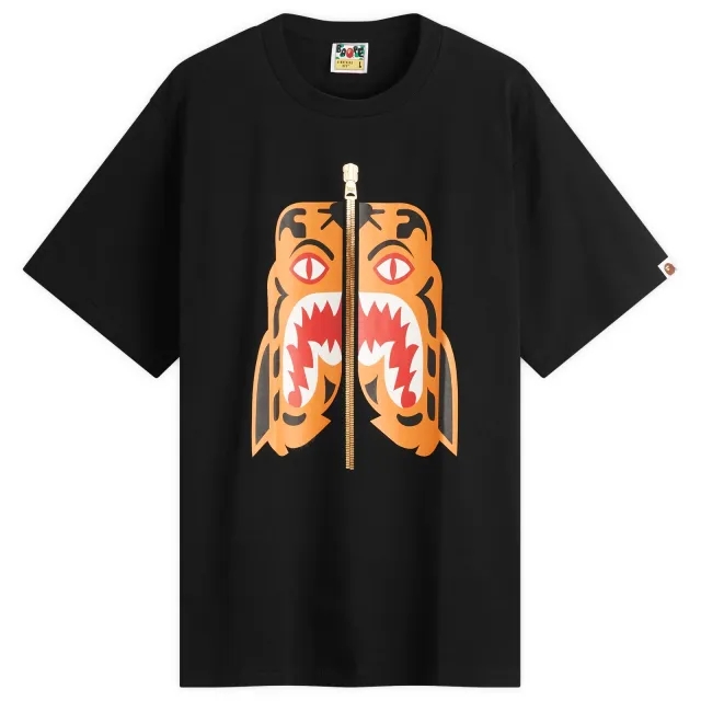 A Bathing Ape Men's Colors Tiger Tee Black