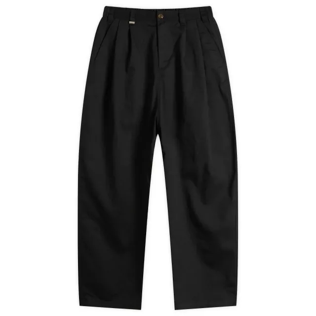 Metalwood Studio Men's Elastic Waist Baggy Pants Black