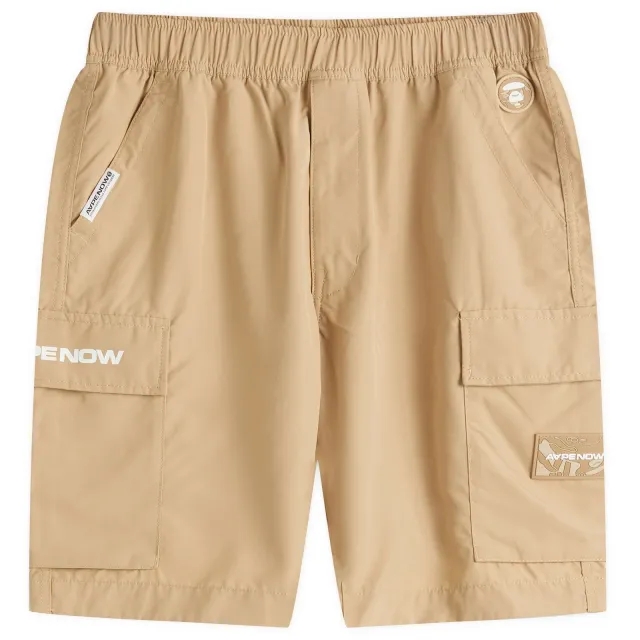 AAPE Now Loose Fit Cargo Shorts Beige