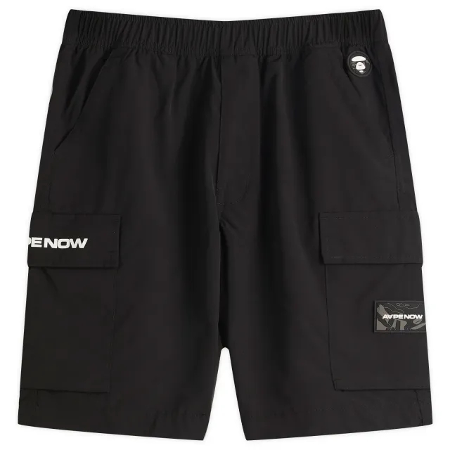 AAPE Now Loose Fit Cargo Shorts Black