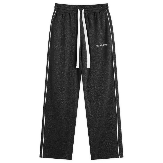 Cole Buxton Men's Glitter Piped Track Pant Black