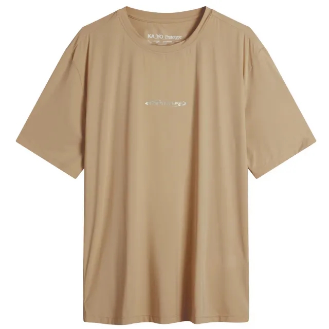 KA_YO_Prototype Men's Logo Tech T-Shirt Stone