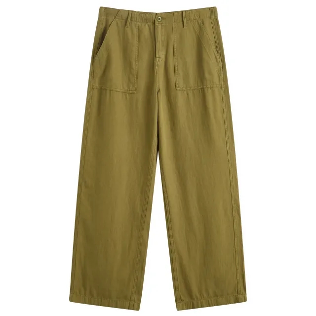 Good American Women's Lite Linen Pants Martini Olive