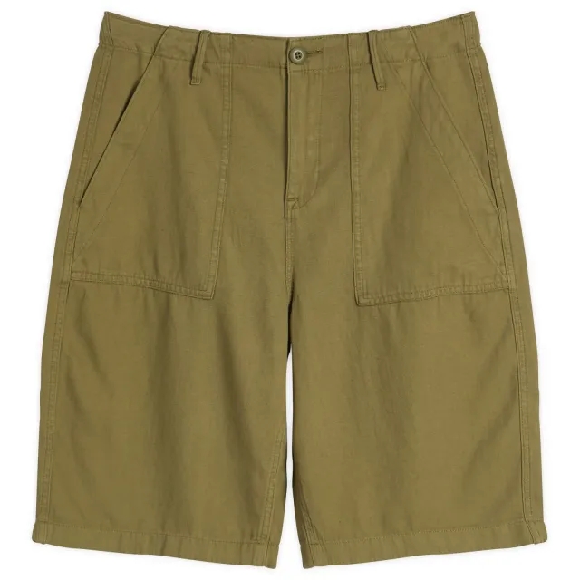 Good American Women's Lite Linen Bermuda Short Martini Olive