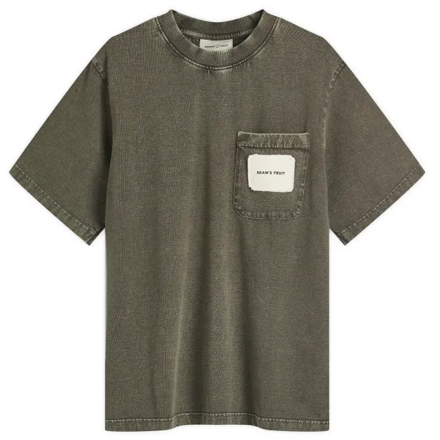 Bram's Fruit Men's Chest Pocket T-Shirt Washed Charcoal