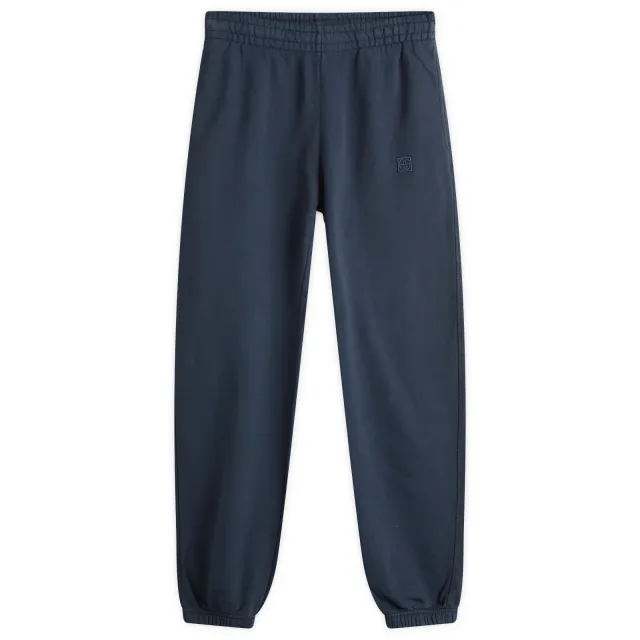 Anine Bing Women's Karter Framed Monogram Sweatpants Washed Navy